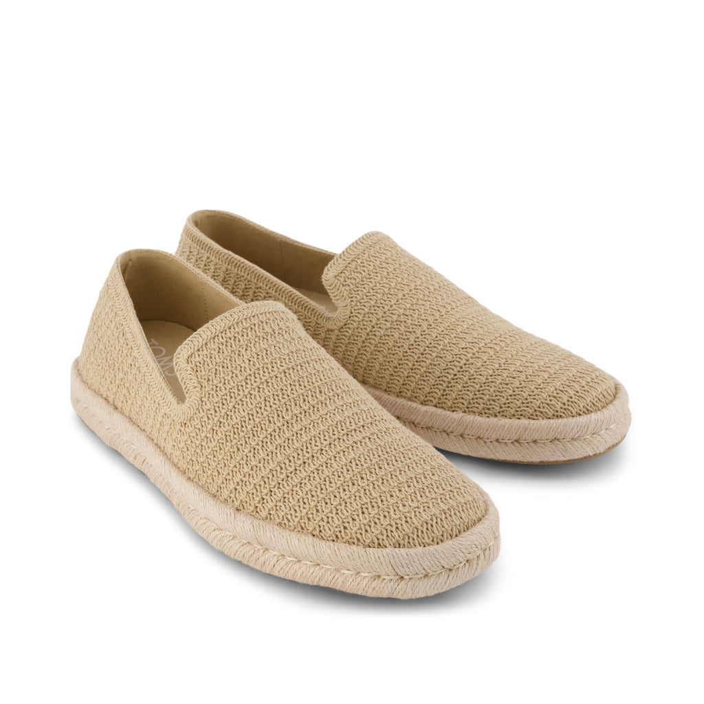 Santiago Espadrille - Light Caramel Brown Mesh Front View