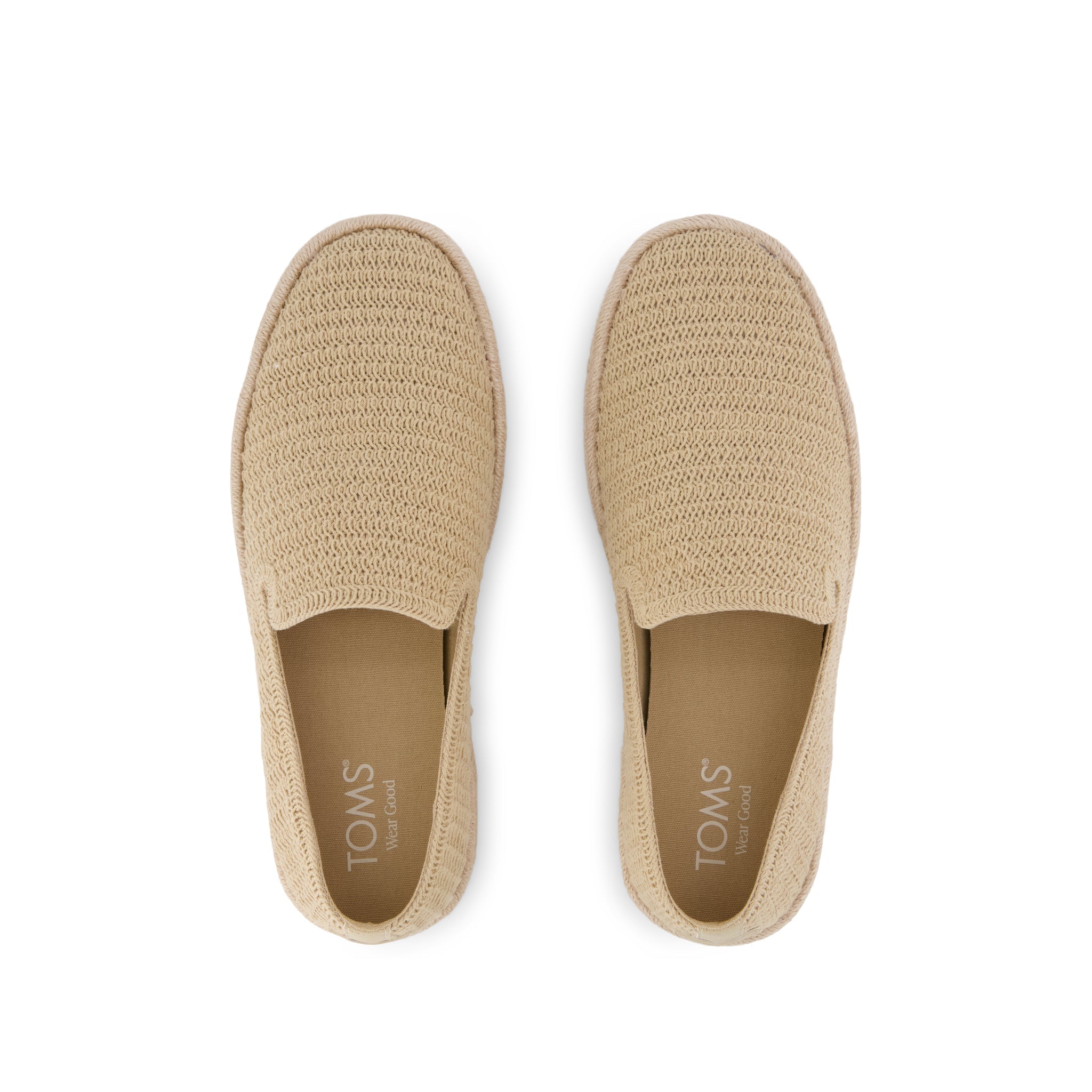 Santiago Espadrille - Light Caramel Brown Mesh Top View