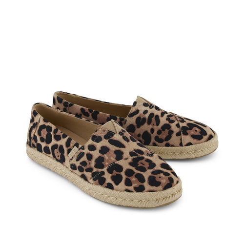 Alpargata 2.0 Espadrille met Touwzool - Suède met luipaardprint