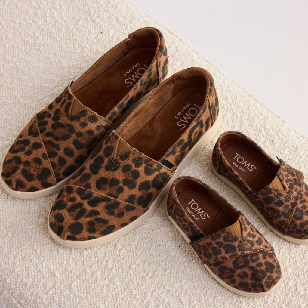Brown Sugar Leopard Print Suede Family Matching Laydown Image